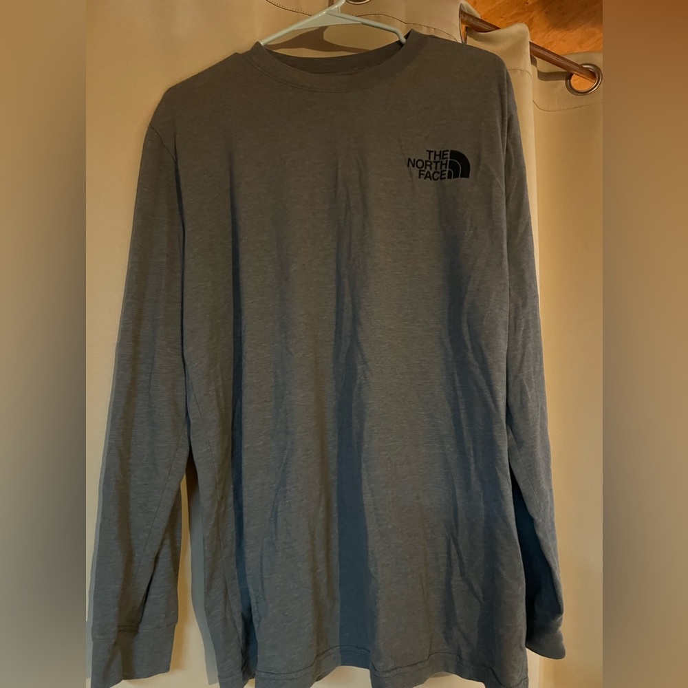 Gray North face long sleeve XL